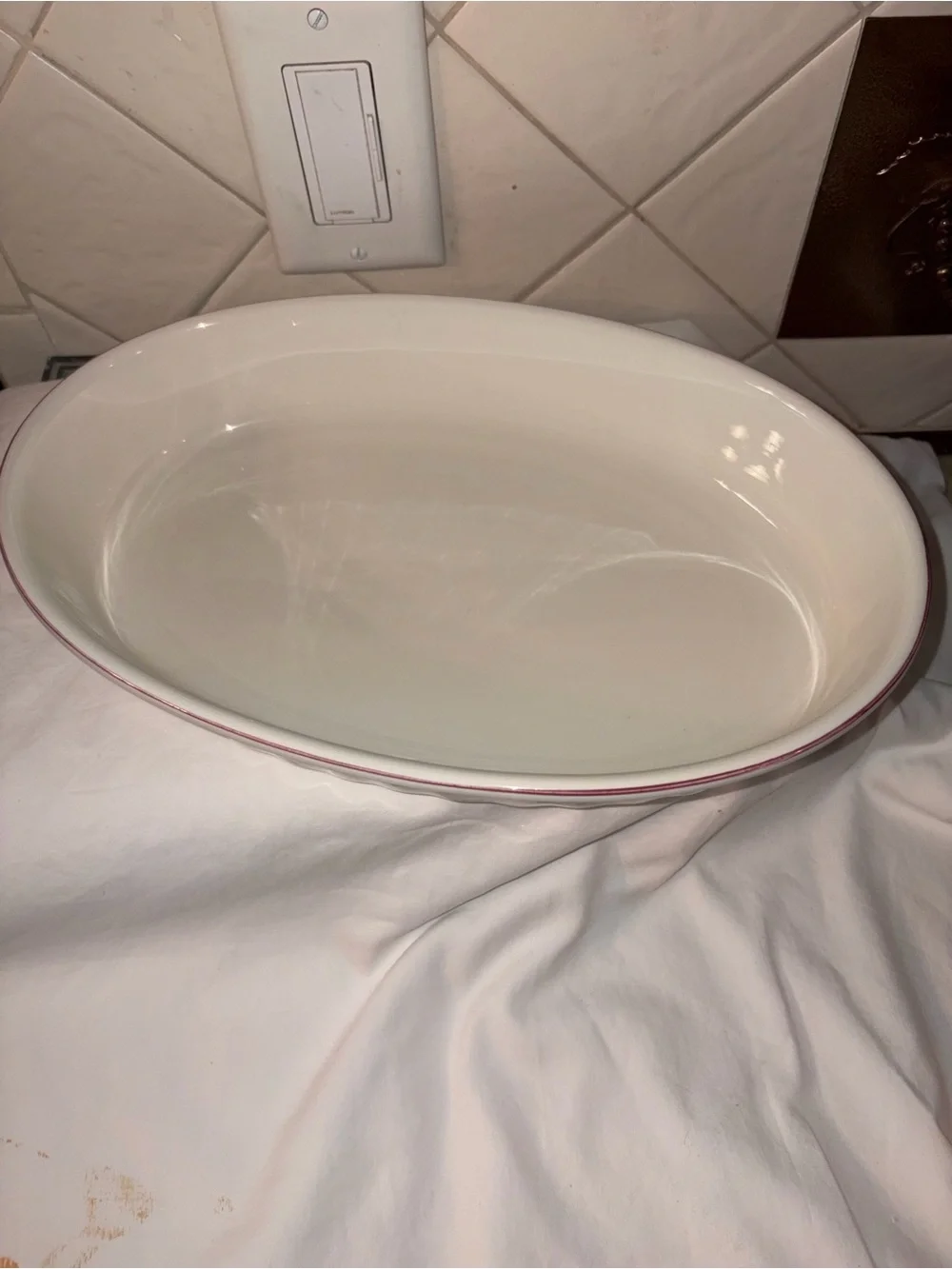 Vtg Villeroy & Boch 13” Petite Fleur Oval Baking dish Floral Casserole